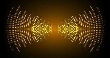 Sound waves oscillating dark light vector