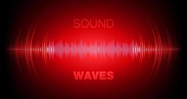 Sound waves oscillating dark light vector