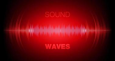 Sound waves oscillating dark light vector