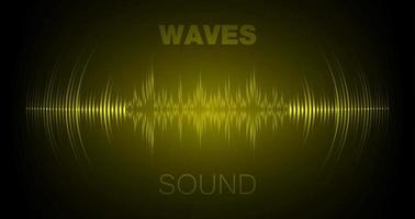 Sound waves oscillating dark light vector
