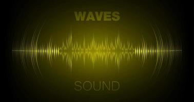 Sound waves oscillating dark light vector