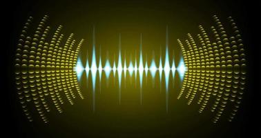 Sound waves oscillating dark light vector