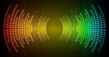 Sound waves oscillating dark light vector