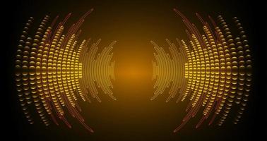 Sound waves oscillating dark light vector