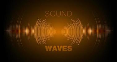 Sound waves oscillating dark light vector