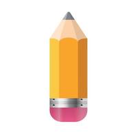 Pencil Isolated on White Background Vector Illustration