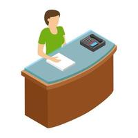 Receptionist Desk  Concepts vector