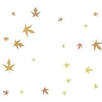 Autumn maple confetti. Simple autumn background vector