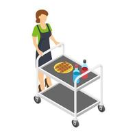 Food Serving Trolley vector