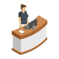 Receptionist Desk  Concepts vector