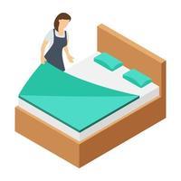 Hotel Bedroom Concepts vector