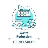 Waste reduction concept icon vector