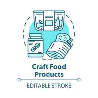 Craft food products concept icon vector