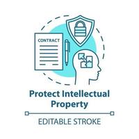 Protect intellectual property concept icon vector