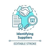 Identifying supplies concept icon vector