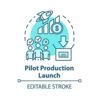 Pilot production launch concept icon vector