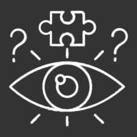 Riddle solving process chalk icon vector