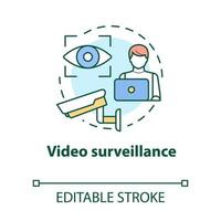 Video surveillance concept icon vector