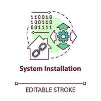 System installation concept icon vector