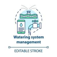 Watering system management concept icon vector