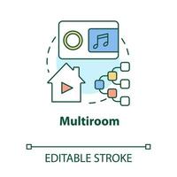 Multiroom concept icon vector