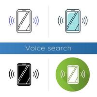 Ringing smartphone icons set vector