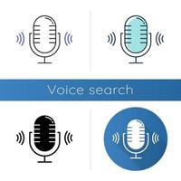 Microphone icons set vector