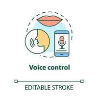 Voice control concept icon vector
