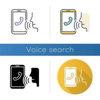 Voice dialing icons set vector