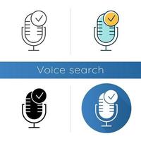 Microphone installation icons set vector