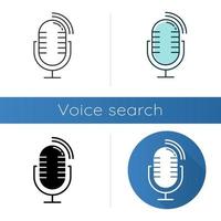 Dynamic microphone icons set vector