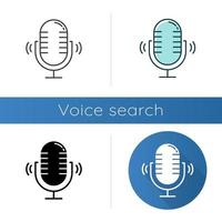 Loud microphone icons set vector