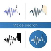 Curvy soundwave icons set vector