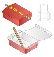 Box packaging die cut template design. 3d mock-up vector