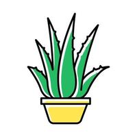 Houseplant green color icon vector