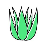 icono de color verde de brotes suculentos vector