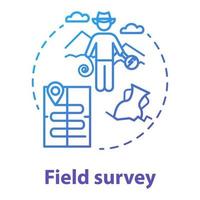 Field survey concept icon vector
