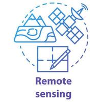 icono del concepto de teledetección vector