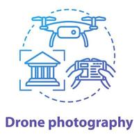 icono de concepto de fotografía de drone vector