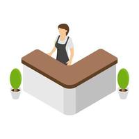 Receptionist Desk Concepts vector