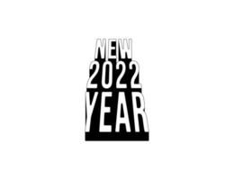 Happy New Year 2022 Long Shadow Design Template. Modern Design for Calendar, Invitations, Greeting Cards, Holidays Flyers or Prints vector