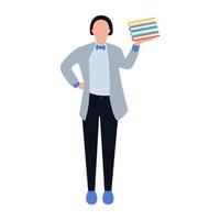 Trendy Librarian Concepts vector