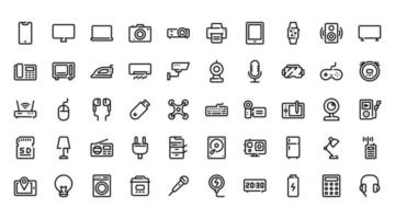 Electronic device outline icon and symbol for website, application vector