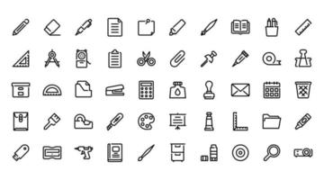 Stationary outline icon and symbol for website, application vector