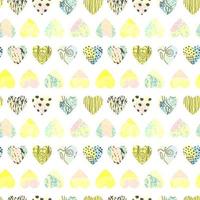 Vector seamless background with colorful heart shape. Use it for wallpaper, textile print, pattern fills, web page, surface textures, wrapping paper, design of presentation and other graphic design