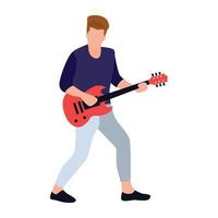 conceptos de guitarrista de moda vector