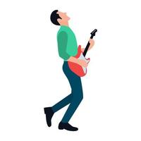 Male Playing Guitar vector