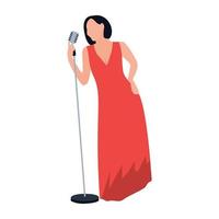 Female Singer Concepts vector