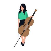 conceptos de guitarrista femenina vector