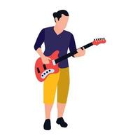 Male Playing Guitar vector